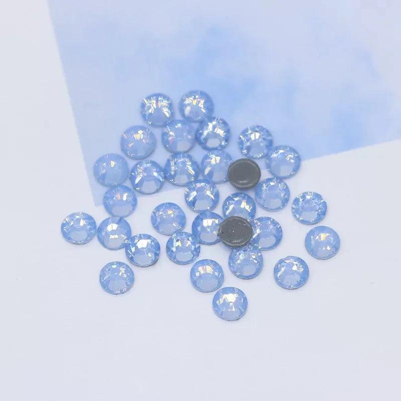 Glitter Flatback Opal Glass Crystal DMC Hotfix rhinestone For Gymnastics dancing wedding Clothes Shoes 3D Nail Decoration