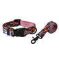 National style Nylon Printed Dog collar leash Adjustable Puppy Small  Collar Pet Collars for dogs Pet Free engraving