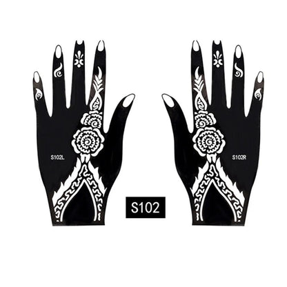 2024 New Professional Henna Stencil Temporary Hand Tattoo Body Art Sticker Template Wedding Tool Flower Tattoo Stencil