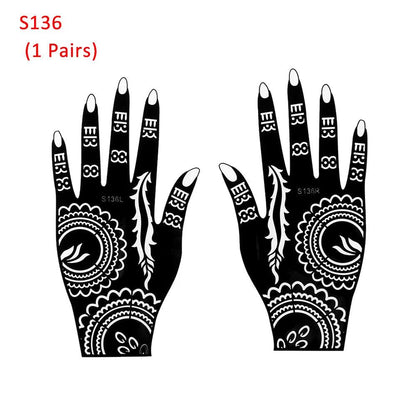 2024 New Professional Henna Stencil Temporary Hand Tattoo Body Art Sticker Template Wedding Tool Flower Tattoo Stencil