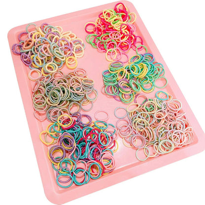 100PCS/Set Candy colors Baby Girls Hair Ring Children 2/3CM Hair Bands Ponytail Elastic Rubber Band Mini Kid Hair Accessories