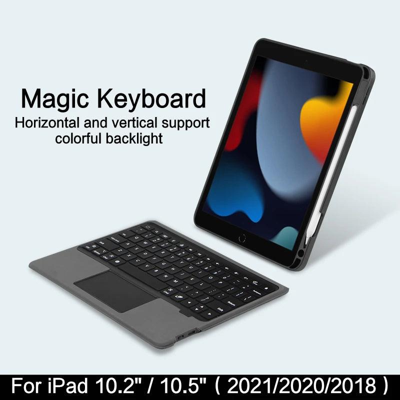 AJIUYU Magic Keyboard For iPad Air 5th Air 4th 10.9 Inch 4 5 2022 Air5 Air4 Pro 11 12.9 Case 10.2 10.5 Smart Cover German French - HighGloss Shop