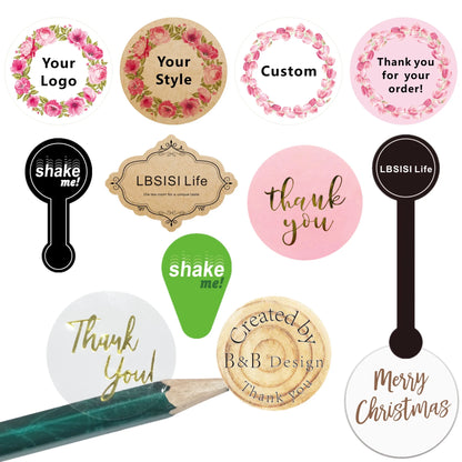 1000pcs Custom Sticker LOGO Store Name Personalized Design Your Label Candy Gift Box Birthday Party Waterproof Seal Stickers