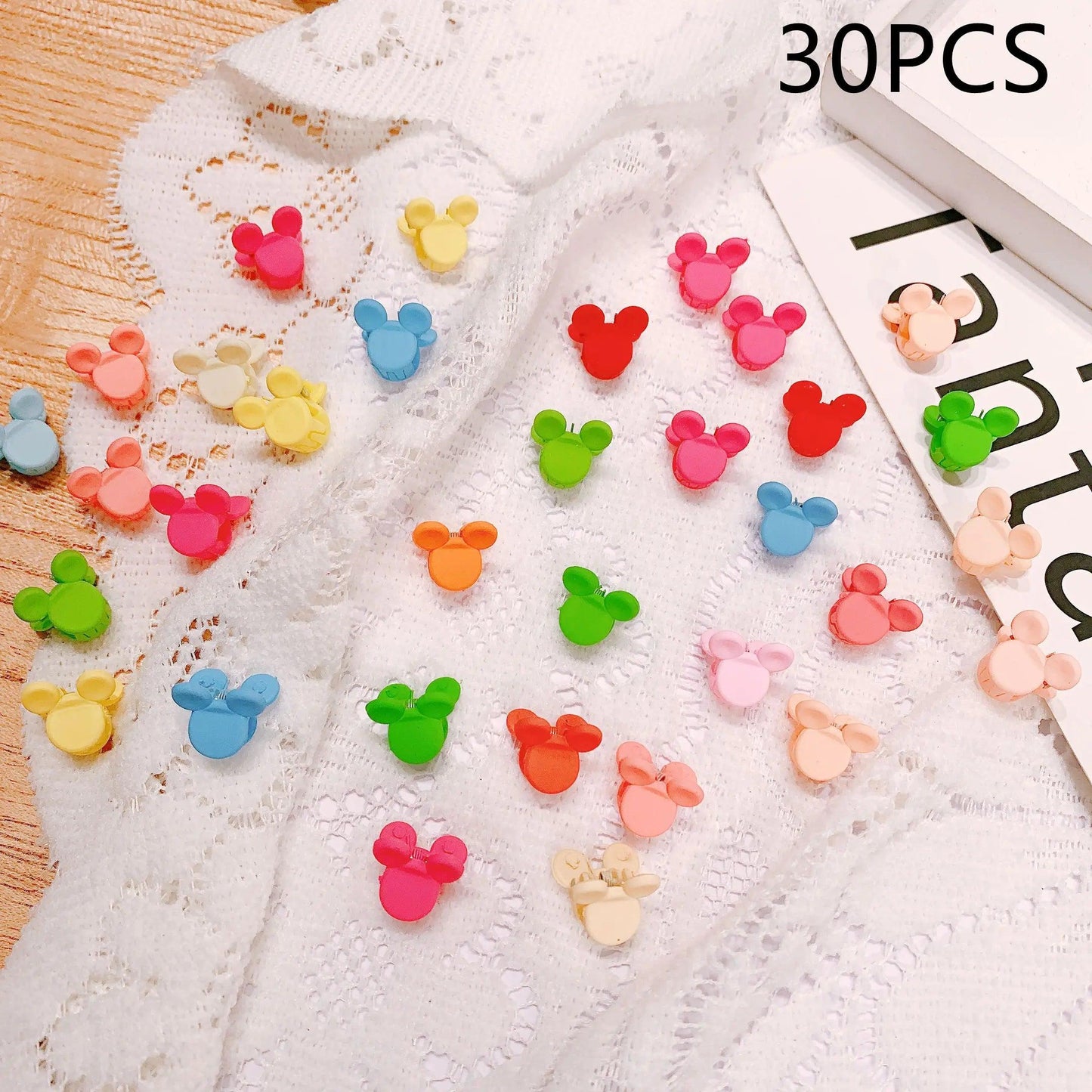 30/50PCS Set Girls Cartoon  Colorful Flower Mini Hair Claws Kids Sweet Hairpins Children Fashion Hair Accessories Cute Hair Clip