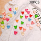 30/50PCS Set Girls Cartoon  Colorful Flower Mini Hair Claws Kids Sweet Hairpins Children Fashion Hair Accessories Cute Hair Clip