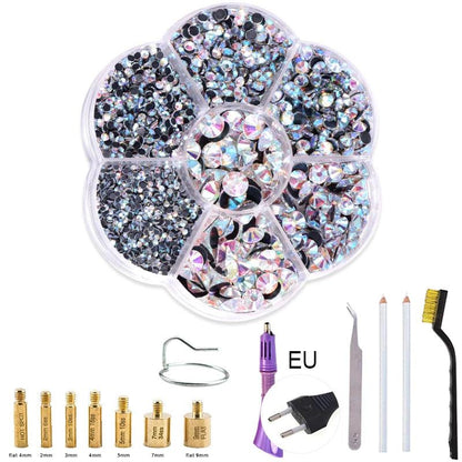 Fast Heated! EU/US Plug White Hotfix Rhinestone Applicator Pink Iron-on Hot Fix Rhinestone Applicator Wand Heat-fix Tool  Y2852