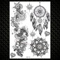 YURAN Fashion Black Chains Wrist Henna Flower Fake Tattoos Stickers Waterproof Mandala Flora Tattoo Temporary Women Arm 3D Tatto