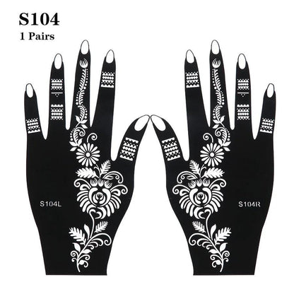 2024 New Professional Henna Stencil Temporary Hand Tattoo Body Art Sticker Template Wedding Tool Flower Tattoo Stencil