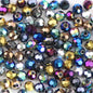 WLYeeS 4mm Plating Faceted Ball Austrian Football crystal beads 100pcs for Needlework Pearls with Hole Loose Faceted Glass Beads