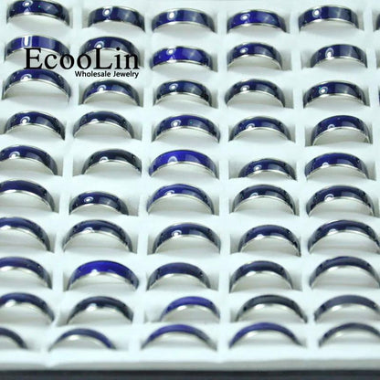 20Pcs Mood Temperature Change Emotion Feeling Color Changeable Mood Rings Lots for Men Women Jewelry Bulk DropShipping LR4026