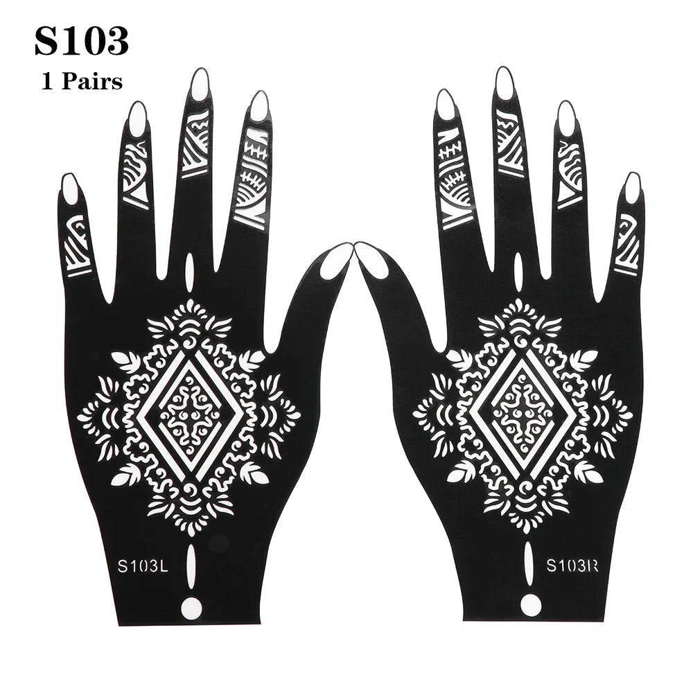 2024 New Professional Henna Stencil Temporary Hand Tattoo Body Art Sticker Template Wedding Tool Flower Tattoo Stencil