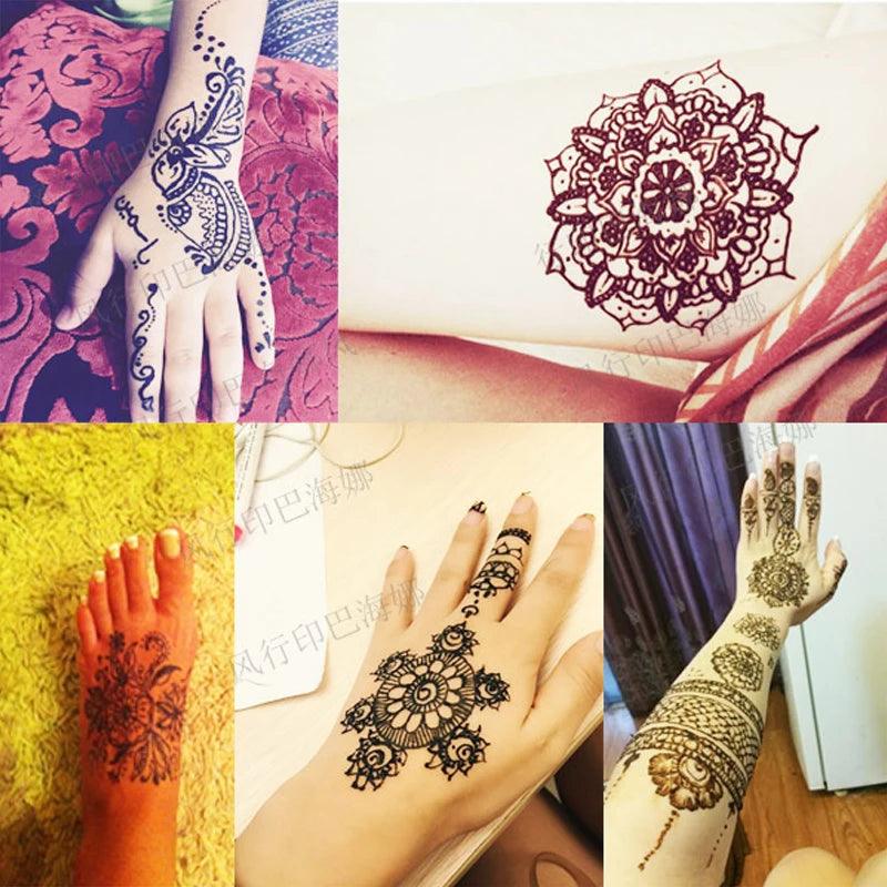 1PC Natural Temporary Flash Tattoo Paste 25g Black Henna Body Paint Arts Disposable Cones Tattoo Cream Indian Wedding