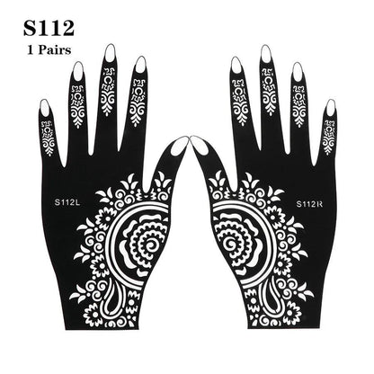 2024 New Professional Henna Stencil Temporary Hand Tattoo Body Art Sticker Template Wedding Tool Flower Tattoo Stencil