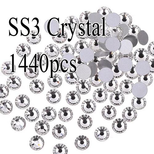 YanRuo Crystal Flatback Glass Strass Diamond Design Mini Glitter Rhinestone Manicure Beauty Accessories Decorations For Nail Art