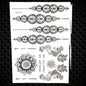 YURAN Fashion Black Chains Wrist Henna Flower Fake Tattoos Stickers Waterproof Mandala Flora Tattoo Temporary Women Arm 3D Tatto