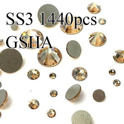 YanRuo Crystal Flatback Glass Strass Diamond Design Mini Glitter Rhinestone Manicure Beauty Accessories Decorations For Nail Art