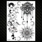 YURAN Fashion Black Chains Wrist Henna Flower Fake Tattoos Stickers Waterproof Mandala Flora Tattoo Temporary Women Arm 3D Tatto