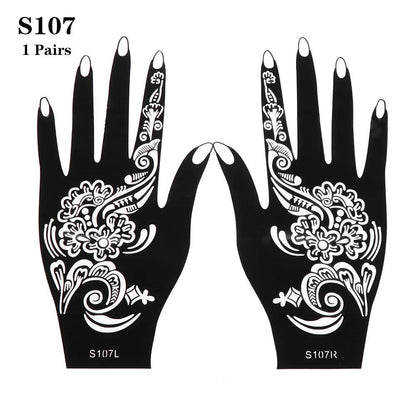 2024 New Professional Henna Stencil Temporary Hand Tattoo Body Art Sticker Template Wedding Tool Flower Tattoo Stencil