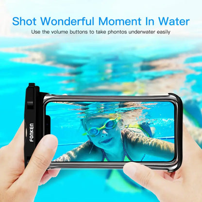 FONKEN Full View Waterproof Case for Phone Underwater Snow Rainforest Transparent Dry Bag Swimming Pouch Big Mobile Phone Covers