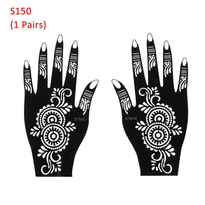 2024 New Professional Henna Stencil Temporary Hand Tattoo Body Art Sticker Template Wedding Tool Flower Tattoo Stencil