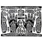 Tattoo Templates Hands/Feet Henna Tattoo Stencils for Airbrushing Mehndi Body Painting