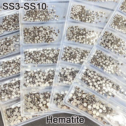 YanRuo Crystal Flatback Glass Strass Diamond Design Mini Glitter Rhinestone Manicure Beauty Accessories Decorations For Nail Art