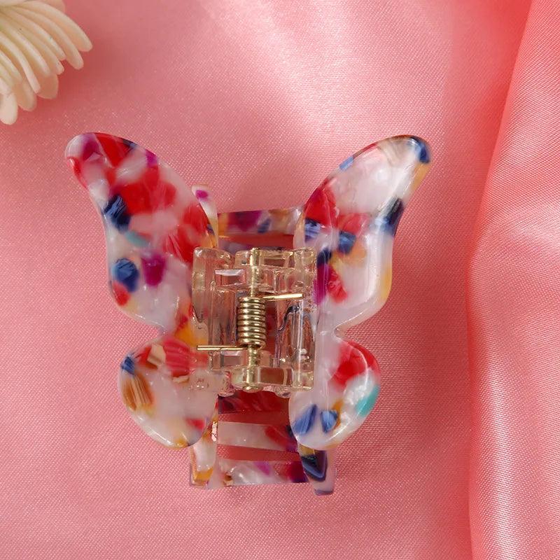 Fashion Hair Clips for Girls Hair Claw Elegant Colorful Butterfly Shape Acetate Hair Clip Women Crab Hair Clip Hair Accessories