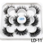 5 Pairs 25mm 3D Mink Eyelashes Bulk Russian roll Fluffy Natural False Eyelash Dramatic Mink lashes Makeup tools Wholesale lashse