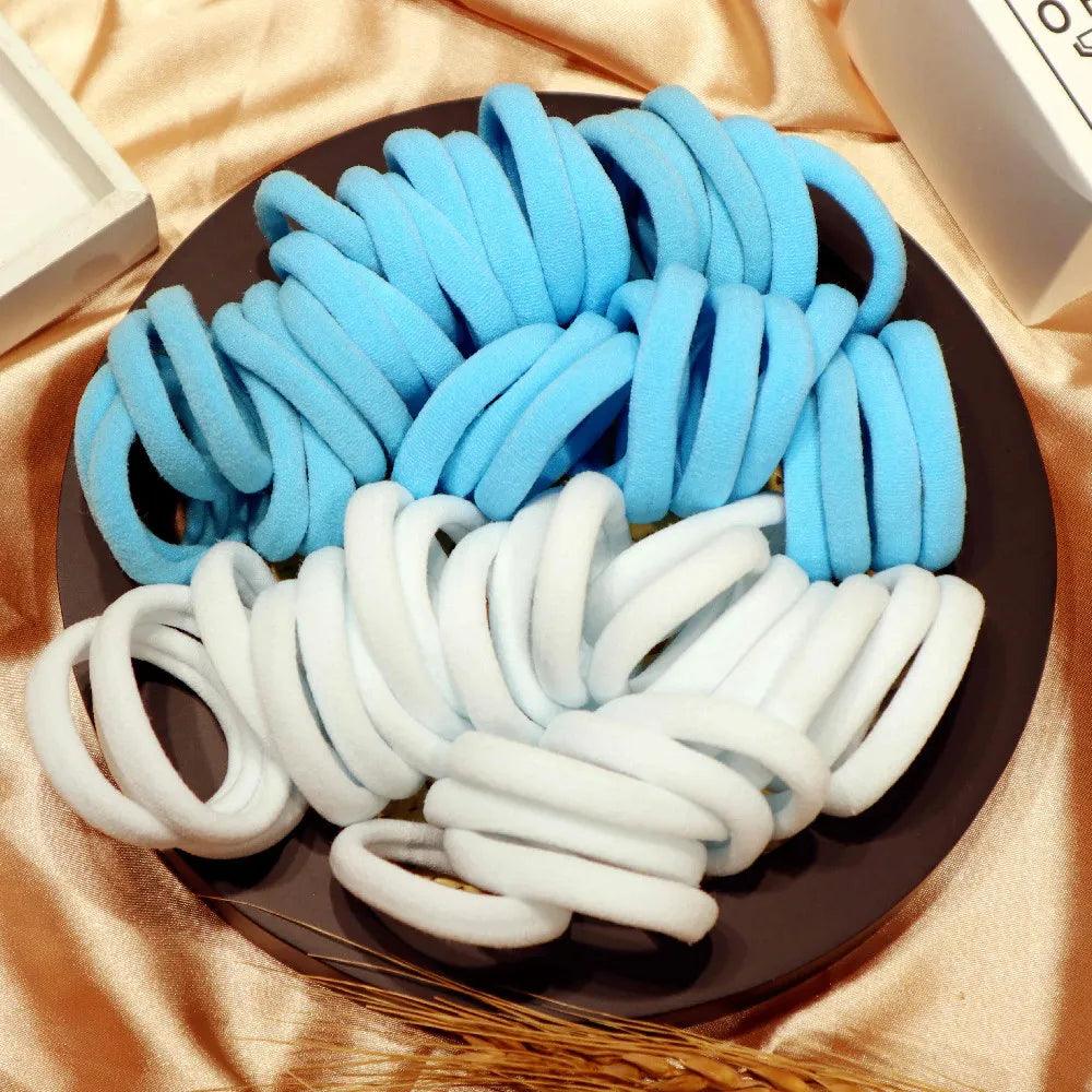 50PCS Seamless Elastic Hair Scrunchy For Women Hair Bands Solid Color Big Rubber Band Ponytail Holder Girl Hair Accessories