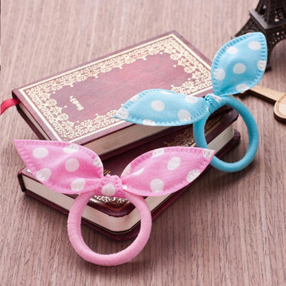 20/40/80PCS Cute Baby Girls Rabbit Hair Bands Printing Ponytail Holder Tie Rope Fashion Hair Accessories Candy Colors Hair Ties