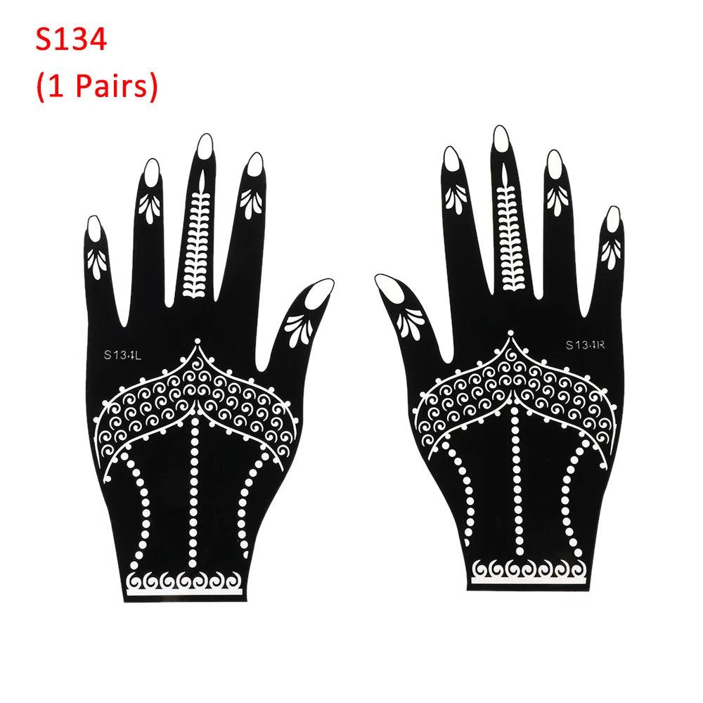 2024 New Professional Henna Stencil Temporary Hand Tattoo Body Art Sticker Template Wedding Tool Flower Tattoo Stencil