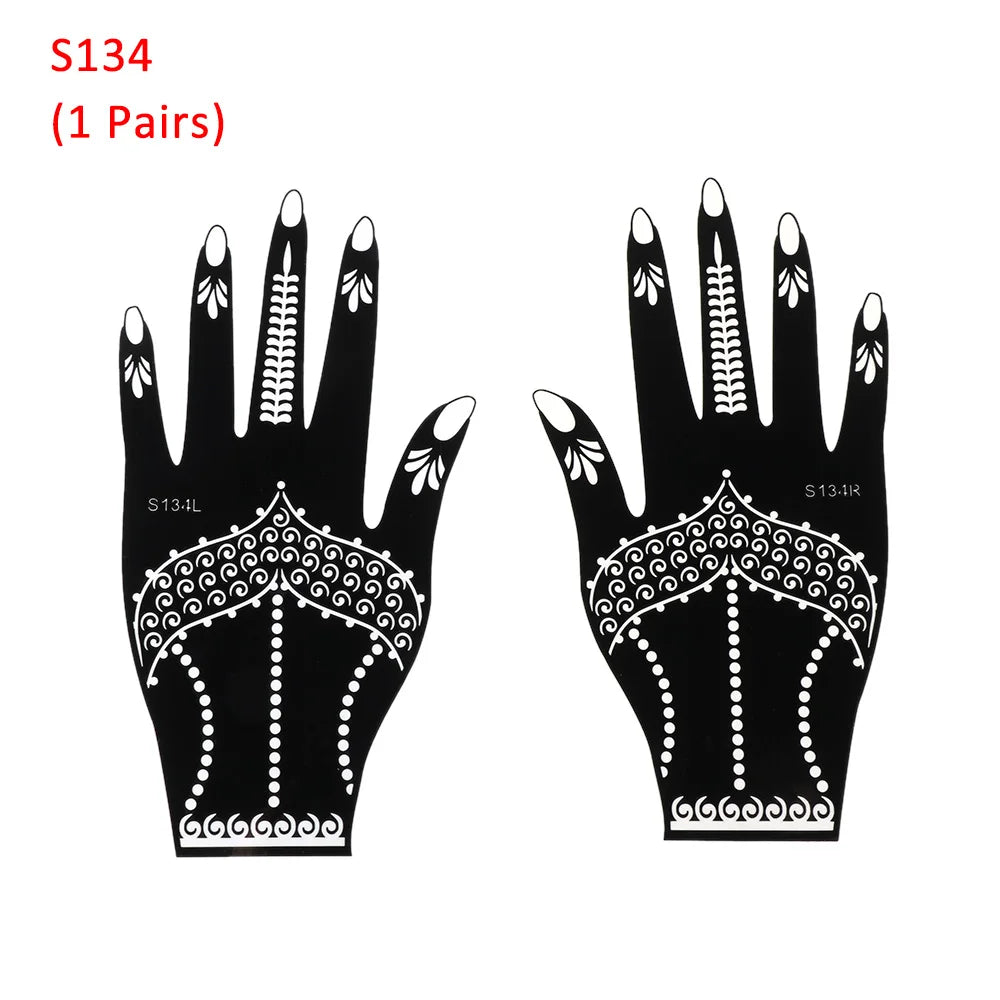 2024 New Professional Henna Stencil Temporary Hand Tattoo Body Art Sticker Template Wedding Tool Flower Tattoo Stencil