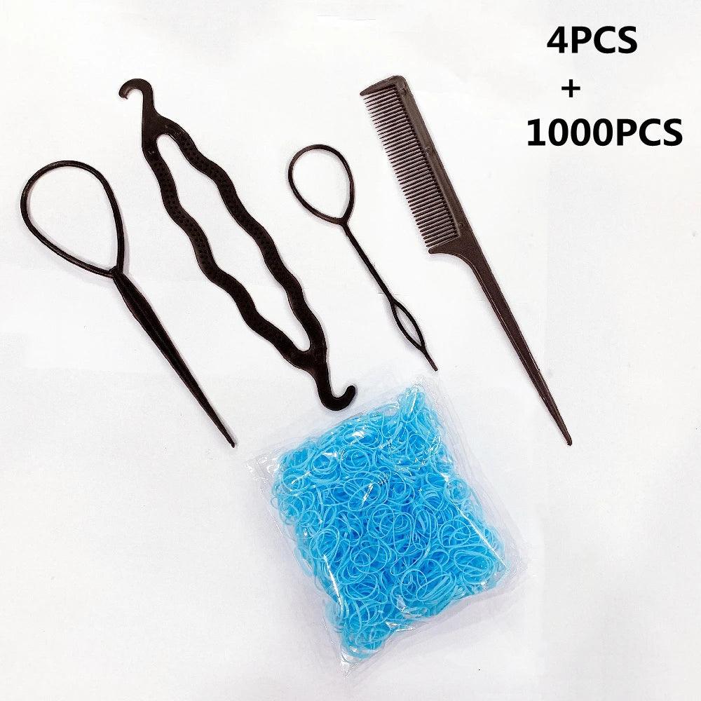 1Set Hairstyle Braiding Tools Set Pull-through Hair Needle Magic Variety DIY Hair Accessoires Hair Comb Hair Styling Tools