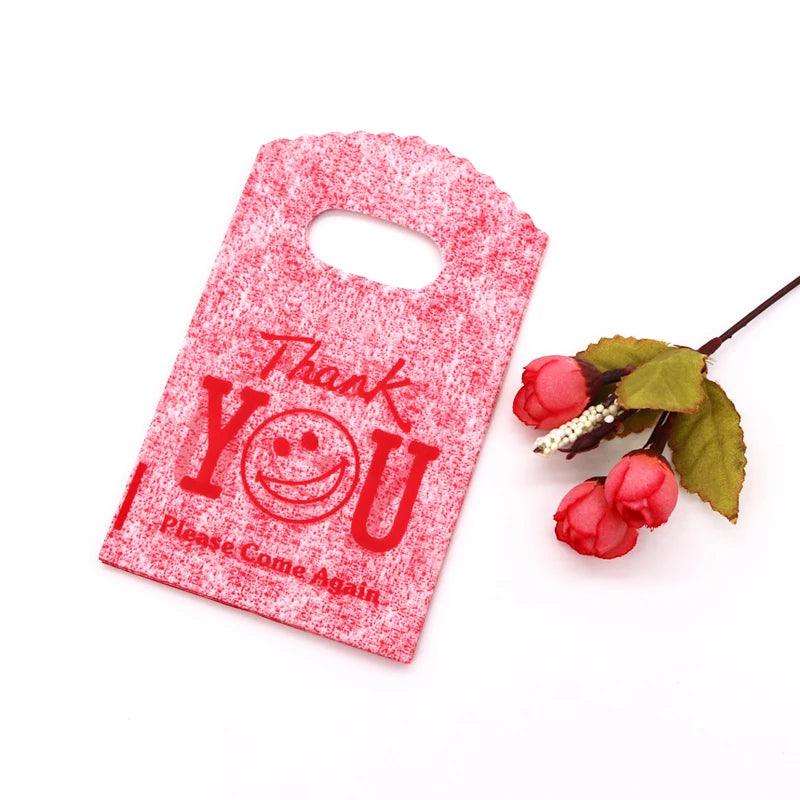 New Fashion Wholesale 50Pcs/Lot 9*15cm Simple Dots Mini Plastic Gift Bag Small Candy Jewelry Packaging Bags With Handles