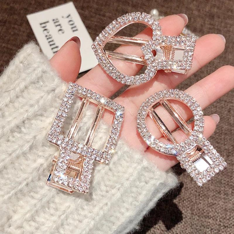 New Fashion Women Hair Clips Crystal  Hairpins For Girls Barrettes  Rhinestone Luxury Diamond Duck Clip Women Hair Accessories