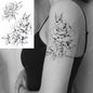 Black Flower Rose Waterproof Temporary Bird Snake Sexy Body Arm Leg Gem Henna Tattoo Fashion Big Fake Sleeve Sticker