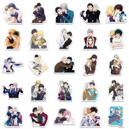 10/30/50PCS Game BL; Yaoi Animation Personalized Graffiti Waterproof Stickers Phone Bike Laptop Guitar Luggage Car Gay Sticker