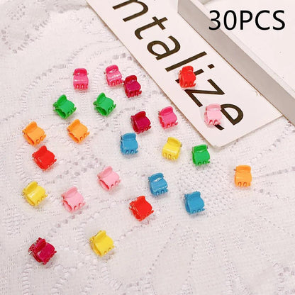 30/50PCS Set Girls Cartoon  Colorful Flower Mini Hair Claws Kids Sweet Hairpins Children Fashion Hair Accessories Cute Hair Clip