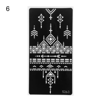 2024 New Professional Henna Stencil Temporary Hand Tattoo Body Art Sticker Template Wedding Tool Flower Tattoo Stencil