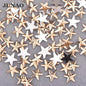 JUNAO 100pcs 10mm Crystal AB Star Decoration Rhinestone Stickers Flatback Stones Applique Non Hot Fix Strass For Clothes Crafts