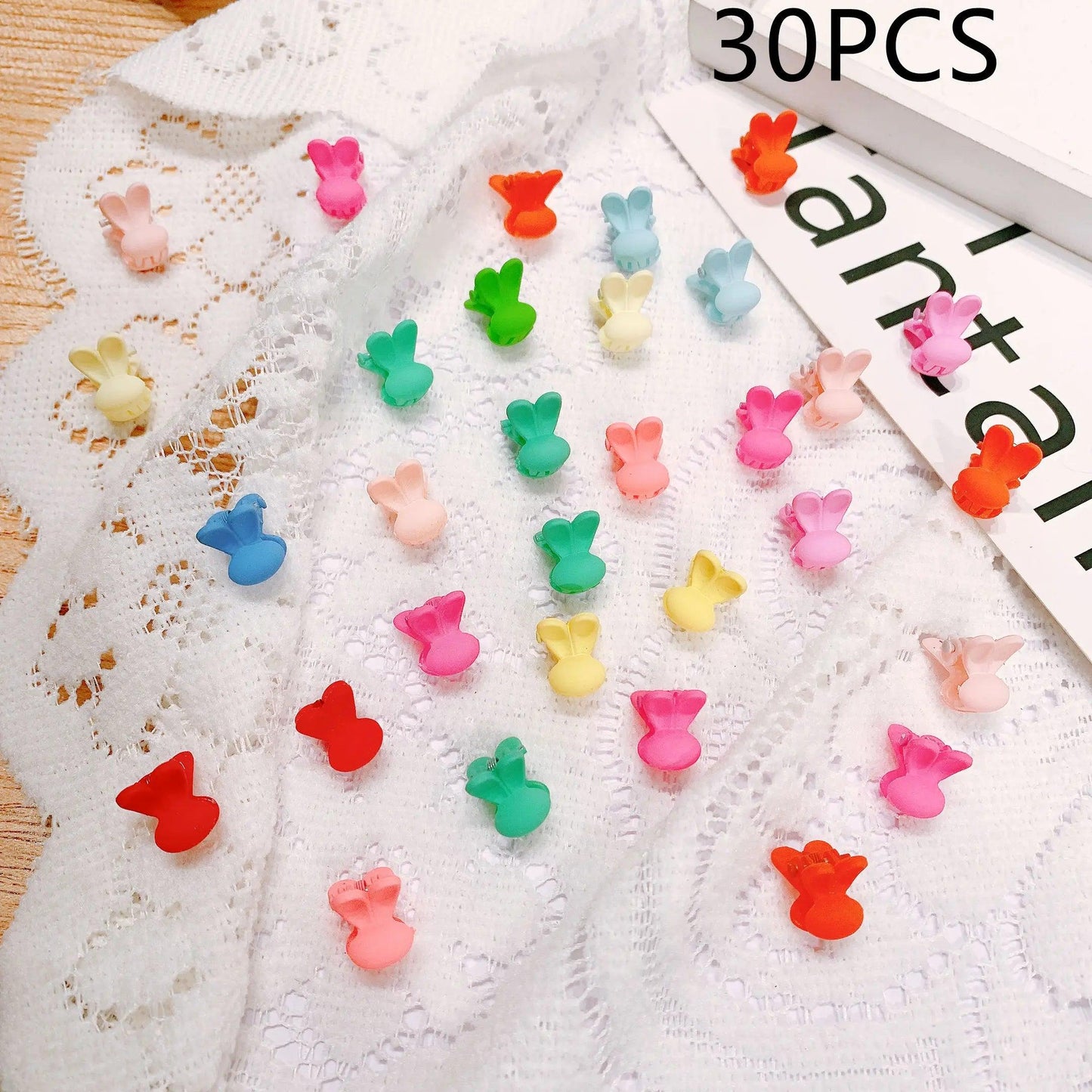 30/50PCS Set Girls Cartoon  Colorful Flower Mini Hair Claws Kids Sweet Hairpins Children Fashion Hair Accessories Cute Hair Clip