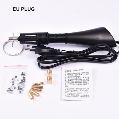 Fast Heated! EU/US Plug White Hotfix Rhinestone Applicator Pink Iron-on Hot Fix Rhinestone Applicator Wand Heat-fix Tool  Y2852