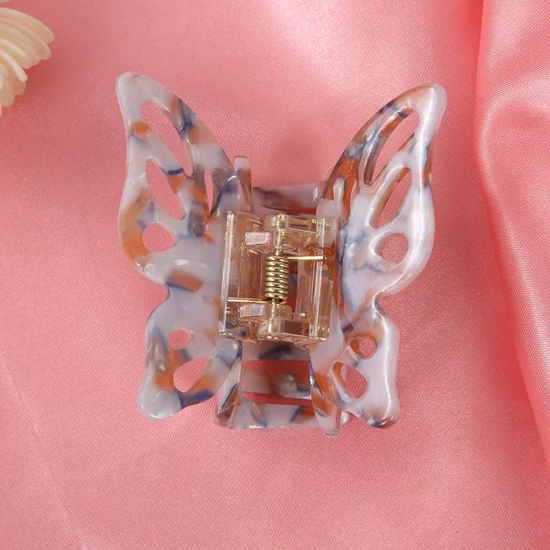 Fashion Hair Clips for Girls Hair Claw Elegant Colorful Butterfly Shape Acetate Hair Clip Women Crab Hair Clip Hair Accessories