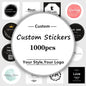 1000pcs Custom Sticker LOGO Store Name Personalized Design Your Label Candy Gift Box Birthday Party Waterproof Seal Stickers