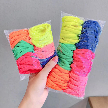 25-100PCS Diameter 5cm Hair Scrunchy For Women Hair Bands Elastic Seamless Link Rope Hair Accessories Headdress Hair Ties