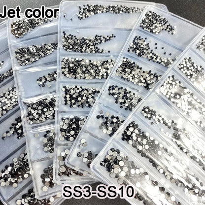 YanRuo Crystal Flatback Glass Strass Diamond Design Mini Glitter Rhinestone Manicure Beauty Accessories Decorations For Nail Art