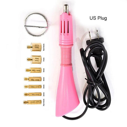 Fast Heated! EU/US Plug White Hotfix Rhinestone Applicator Pink Iron-on Hot Fix Rhinestone Applicator Wand Heat-fix Tool  Y2852