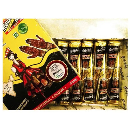 12Pcs Henna Tattoo Paste Black White Brown Red Henna Cones Indian For Temporary Tattoo Sticker Body Paint Art Cream Cone