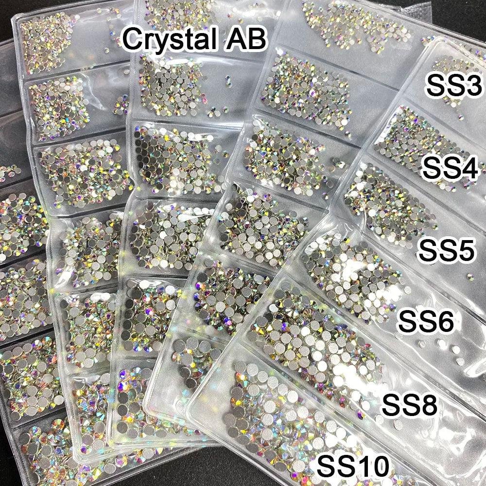 YanRuo Crystal Flatback Glass Strass Diamond Design Mini Glitter Rhinestone Manicure Beauty Accessories Decorations For Nail Art