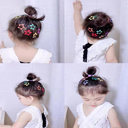 10/20 PCS Cute Girls Star Hairpins Girls Snap  Barrettes Candy color BB Clips  Fashion Hair Accessories Girl Headdress